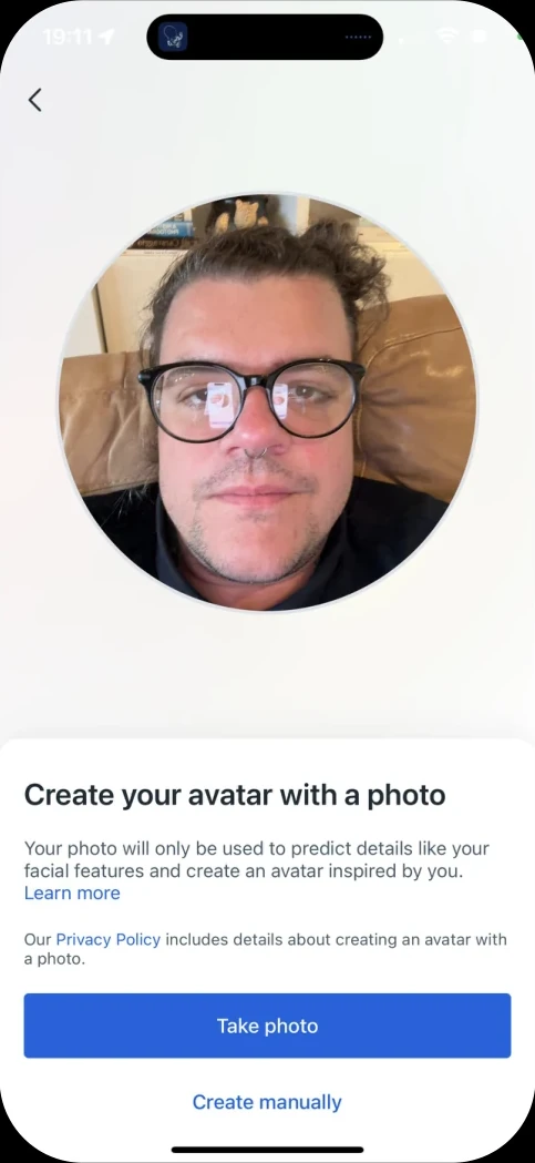 Create your avatar with a photo